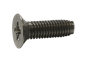 M4-0.7 x 10mm Flat Head Pozi Thread Rolling Screw Din 7500, 18-8 SS Passivated & Waxed (Box of 3,000)
