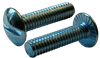 3/8"-16 x 1-1/2" Slotted Drive Truss Head, Serrated Machine Screw, Steel, Zinc Clear - FT (Box of 500)