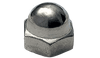 #4-40 Two Piece Low Crown Acorn (Cap) Nut, Steel, Nickel (Box of 2,000)
