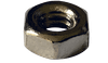 8-32 x 11/32 x 1/8 Hex Machine Screw Nut, Low Carbon Steel, Nickel (Box of 10,000)