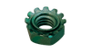 #8-32 K-Lock (Keps) Nut, External Tooth, Low Carbon Steel, Zinc Green (Box of 5,000)