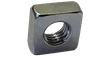 #10-24 Square Machine Screw Nut, Low Carbon Steel, Zinc Clear (Box of 5,000)