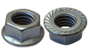 #4-40 Serrated Flange Nut, Case Hardened Steel, Zinc Clear (Box of 10,000)