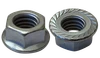 7/8"-9 Serrated Flange Nut, Case Hardened Steel, Zinc Clear (Box of 100)