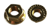1/4"-20 UNC Serrated Flange Nut, Grade 5, Steel, Zinc Yellow (Box of 2,000)