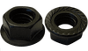 #10-24 Serrated Flange Nut, Case Hardened Steel, Zinc Black (Box of 4,000)