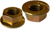 3/8"-16 Serrated Hex Flange Nut, Case Hardened Steel, Zinc Yellow (Box of 1,000)