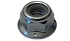 #10-24 UNC Flange Stop Nut Nylon Insert Lock Nut, Low Carbon Steel, Zinc Clear (Box of 2,000)
