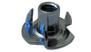 5/16"-18 x 5/16" 3 Prong Tee Nut, Steel, Zinc Clear (Box of 1,000)