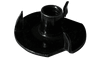 #8-32 x 1/4" 3 Prong Tee Nut, Steel, Zinc Black (Box of 2,000)