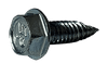 #8-32 x 1/2" Hex Washer Head Unslotted Self Piercing Screw, Machine Screw Thread, Steel Zinc Clear (Box of 6,000)