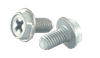 #4-40 x 1/2" Hex Washer Head Phillips/Slotted Combo Thread Rolling Screw, Steel Zinc Clear & Wax (Box of 10,000)