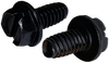 1/4"-20 x 1/2" Hex Washer Head Slotted Thread Rolling Screw, Steel Black Oxide & Wax (Box of 4,000)