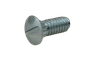 1/4"-20 x 9/16" Slotted Truss Head Ribbed Neck Track Bolt, Steel, Zinc Clear (Box of 5,000)