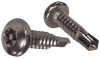 #8-18 x 1-1/2" Pan Head Pin-In Torx Security Tek Screw, 410 SS (Box of 2,000)