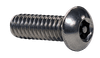 #8-32 x 1/2" Pin-In Hex Drive Button Head Security Machine Screw, 18-8 Stainless Steel - FT (Box of 4,000)