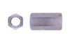 5/8"-11 x L2-1/8" Hex Coupling Nut, Low Carbon Steel, Plain