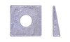 1/2" Square Beveled Washer, Low Carbon Steel, Hot Dipped Galvanized