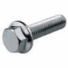 #10 w/ 24 Pitch x 1/2" Grade 5 Serrated Hex Flange Machine Bolts, Indented Head, Trivalent RoHS (Box of 4,000)