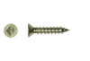 #12-11 x 2-1/2" Phillips Flat Head Sheet Metal Screw, Type A, Steel, Zinc Plated (Package of 100)