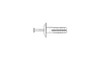 1/4 x 1-1/2" Nylon/Nylon (White) Truss Head Drive Pin Rivet (Box of 1000)