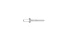 4-4 Aluminum/Steel (White Body) Dome Head Blind Rivet (Box of 10000)