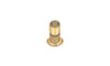 5/16"-18 x .312" Threaded Insert, Large Flat Head, Ribbed, Steel, Zinc Yellow (Box of 1000)