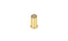 #10-24 x .130" Threaded Insert, Small Flat Head, Steel, Zinc Yellow (Box of 1000)