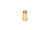#10-32 x .130" Threaded Insert, Small Flat Head, Steel, Zinc Yellow (Box of 1000)