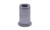 3/8"-16 x .150" Threaded Insert, Small Flat Head, Ribbed, Aluminum (Box of 1000)
