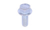 3/8"-16 x 1/2" Serrated Flange Bolt, Grade 5, Zinc Clear (Box of 1000)