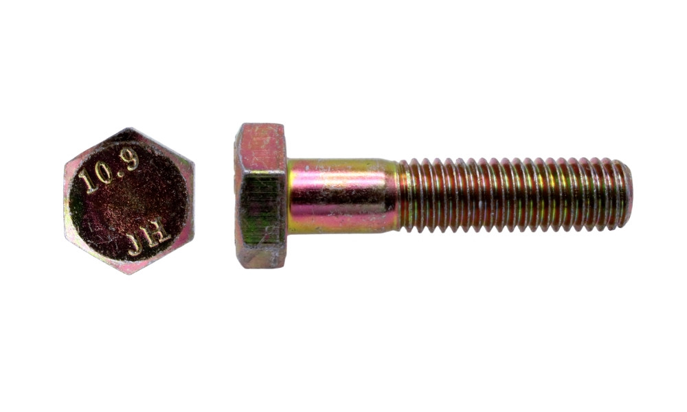 Vite Testa Esagonale M12x1.5x50 Mm DIN 961 Acciaio 10.9 Zincatura Gialla - Confezione Singola - Foto 2