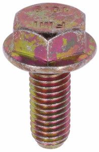 M8-1.25 x 20 Flange Bolt Din 6921, Grade 10.9, Zinc Yellow (Box of 1400)