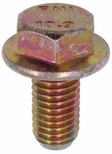 M10-1.5 x 20 Flange Bolt Din 6921, Grade 10.9, Zinc Yellow (Box of 900)