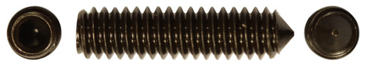 M24-3.00 x 30 mm Cone Point Socket Set Screw, Alloy Steel, Thermal Black Oxide (Package of 100)