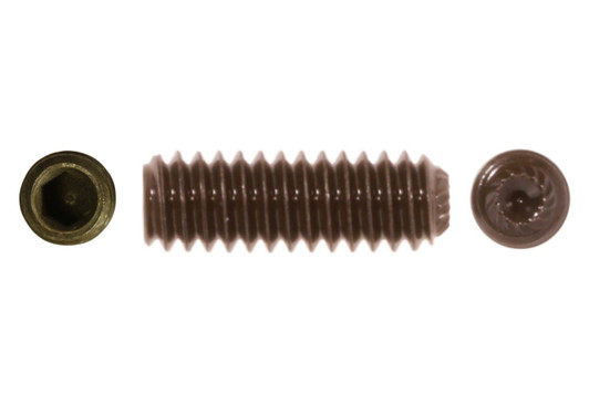 M5-0.80 x 4 mm Knurled Cup Socket Set Screw, Alloy Steel, Thermal Black Oxide (Package of 200)