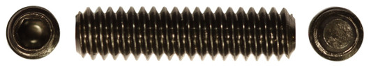 M5-0.80 x 40 mm Flat Point Socket Set Screw, Alloy Steel, Thermal Black Oxide (Package of 100)