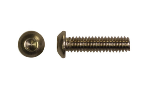 M6-1.00 x 10 mm Button Head Socket Cap Screw, ISO 7380, (A2) 18-8 Stainless Steel - FT (Package of 100)