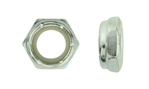 1-1/2"-6 UNC NTE Nylon Insert Lock Nut, Low Carbon Steel, Zinc Clear (Box of 90)