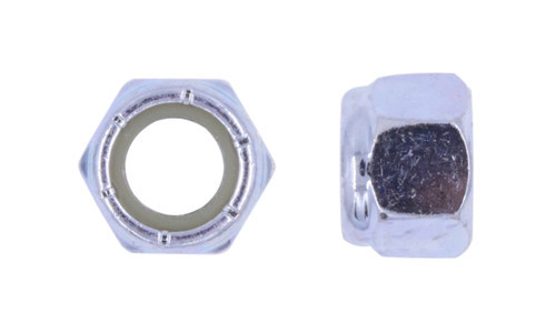 #2-56 UNC NM Nylon Insert Lock Nut, Low Carbon Steel, Zinc Clear (Box of 5000)