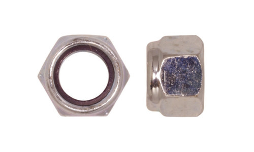 7/16"-14 UNC NE Nylon Insert Lock Nut, Grade  5 Steel, Zinc Clear (Box of 1500)