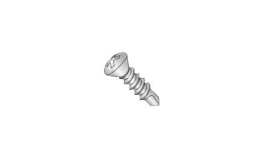 #10-16 x 2-1/2 Oval Head Phillips Tek Screw #3 Point, Steel Zinc (Box of 1500)