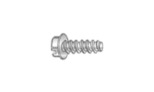 1/4"-10 x 1 Hex Washer Head Slotted Thread Rolling Screw, Steel Zinc Clear & Wax (Box of 2000)