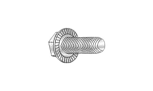 1/4"-20 x 7/8 Hex Washer Head, Serrated Unslotted Thread Rolling Screw, Steel Zinc Clear & Wax (Box of 3000)