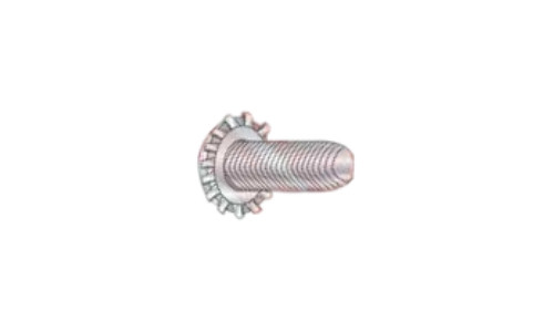 #10-32 x 3/8 Pan Head Phillips Thread Rolling Screw, External Sems, Zinc & Wax (Box of 5000)