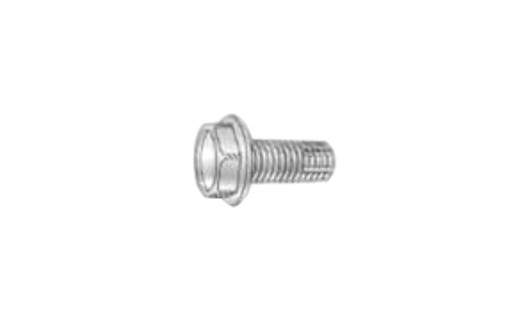 #6-32 x 1 Hex Washer Head Unslotted Thread Cutting Screw Type F, Steel Zinc Clear (Box of 8000)