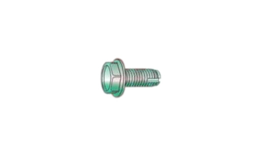 1/4"-20 x 1/2 Hex Washer Head Slotted Thread Cutting Screw Type 1, Steel Zinc Green (Box of 4000)