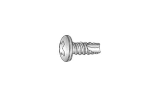 #8-18 x 1-3/4 Pan Head Phillips Thread Cutting Screw Type 25, Steel Zinc Clear (Box of 3000)