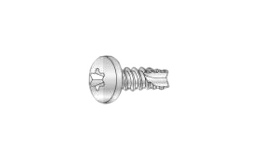 #8-18 x 1 Pan Head Torx (6-Lobe) Thread Cutting Screw Type 25, Steel Zinc Clear (Box of 5000)