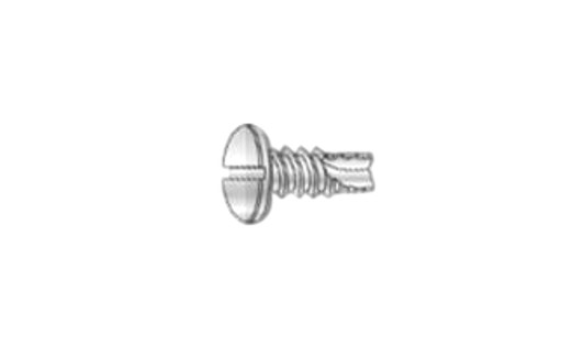 #8-18 x 3/4 Pan Head Slotted Thread Cutting Screw Type 25, Steel Zinc Clear (Box of 8000)